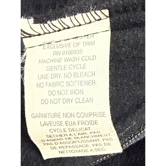 State Line Tack Women's Fleece Jacket Black Full Zip Equestrian Horse Large USA - Picture 9 of 9